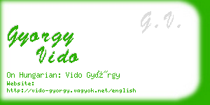gyorgy vido business card